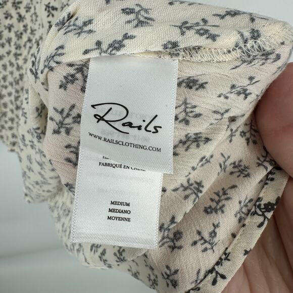 Rails Jasmine Floral Print Blouson Dress Long Sleeve NEW Womens Medium - Picture 11 of 12